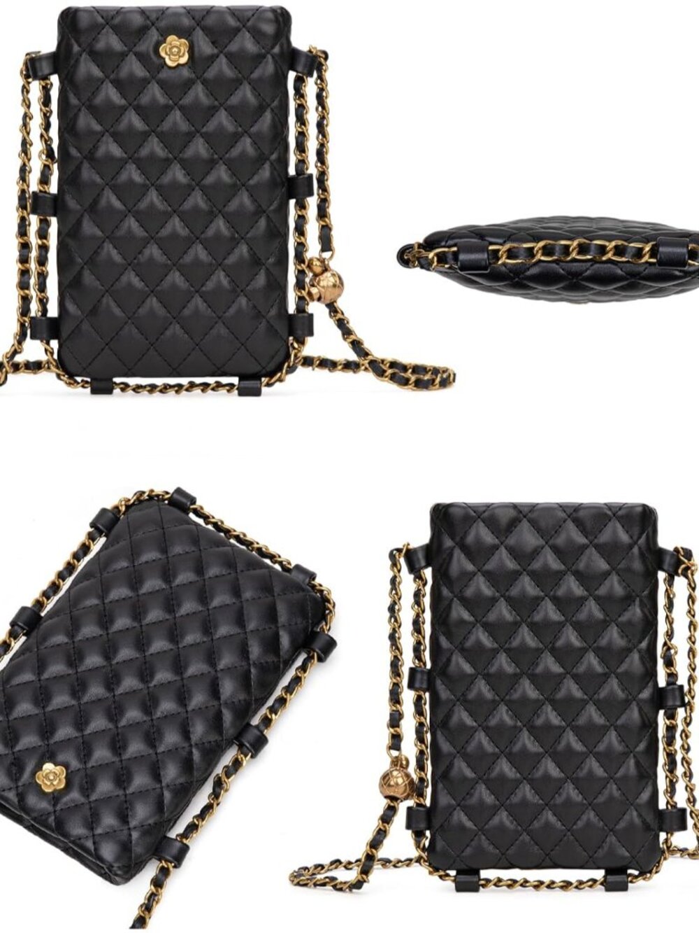 Quilted Small Crossbody Bags for Women Trendy Cell Phone Purse - Picture 7 of 8